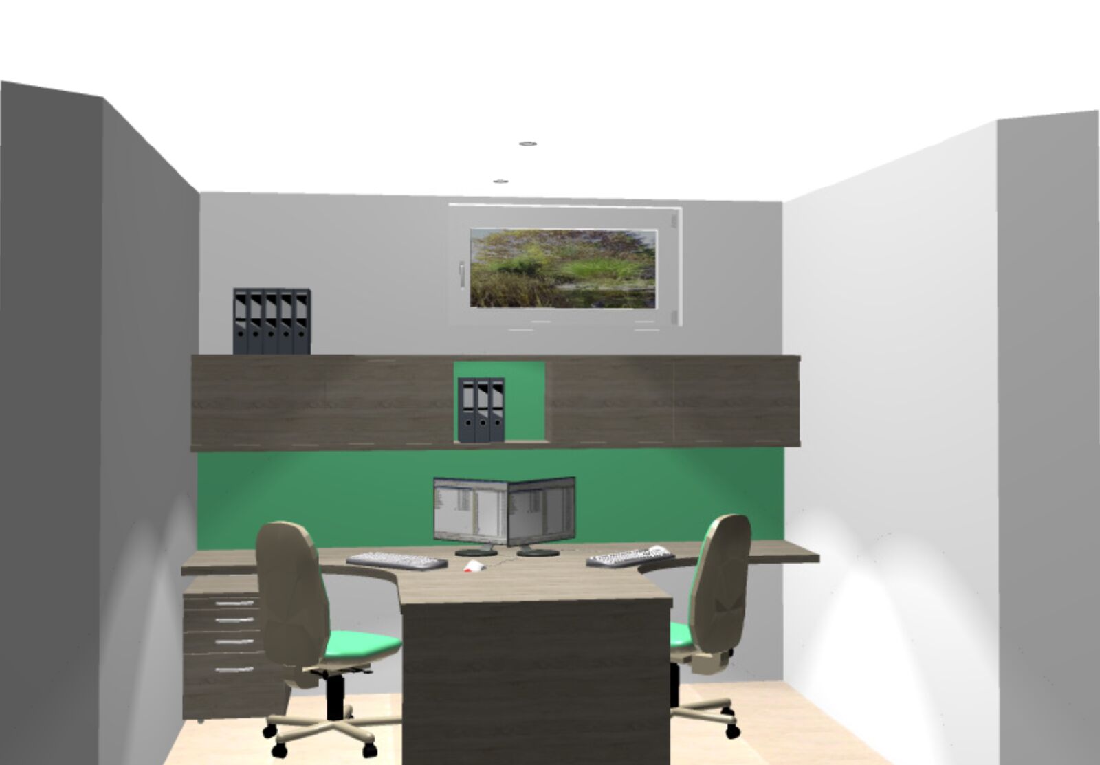 Visualisation d’un bureau de co-working au Gewerbehof Höfer